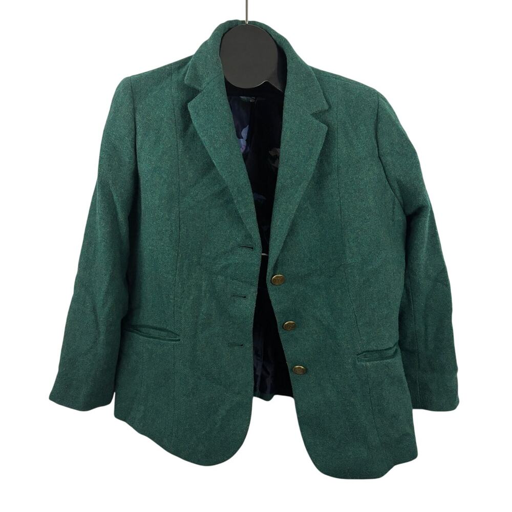 Talbots Green Wool Blend Blazer